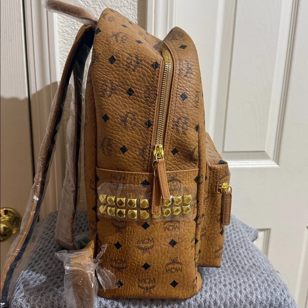MCM Cognac Visetos Backpack